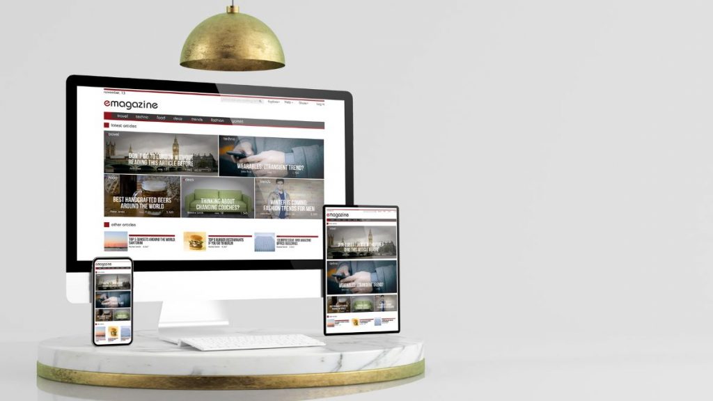 website displayed on mobile, desktop, and tablet versions